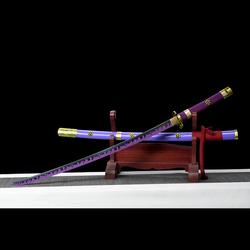 Roronoa Zoro Enma Katana Sword One Piece Purple Blade 1095 Steel 