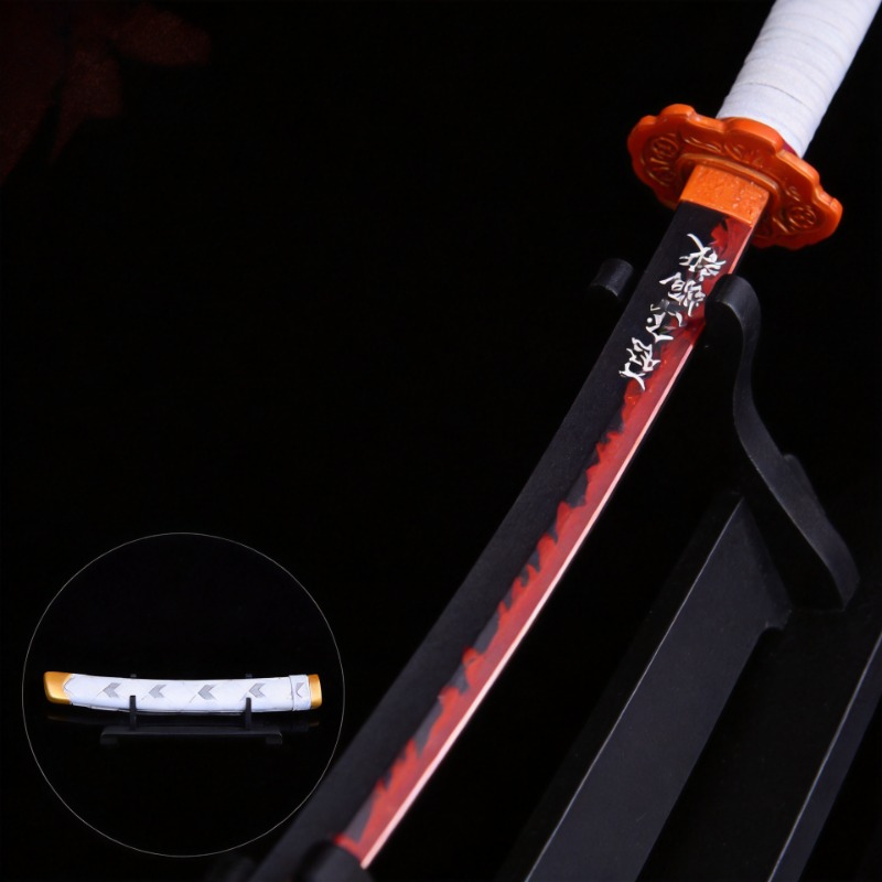 Kyojuro Rengoku Nichirin Sword Replica - Patterned Saya Katana 
