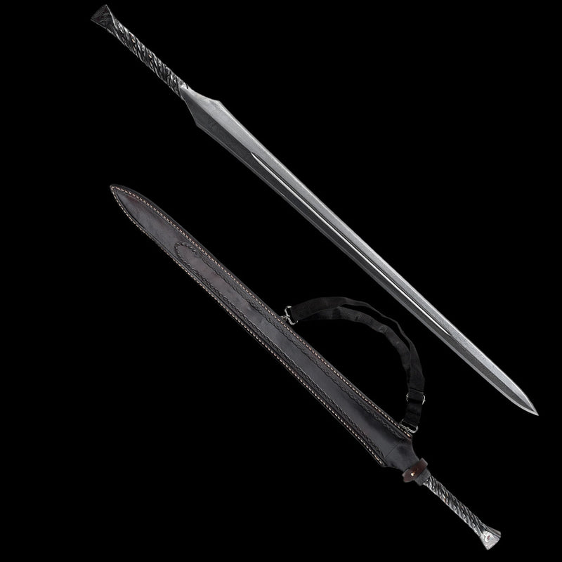 Hand Forged European Spear Sword – Folded Steel Full Tang 