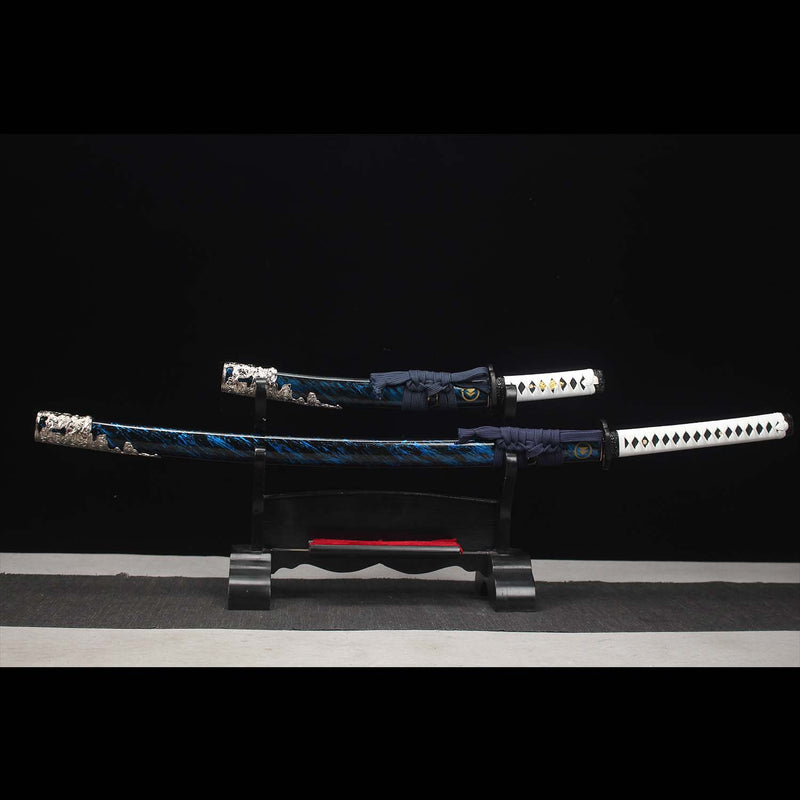 Ghost of Tsushima Katana- und Tanto-Schwertset, handgefertigte T10 Samurai-Replika 