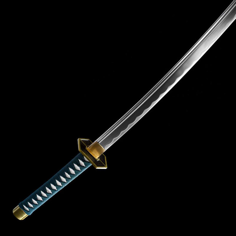 Bleach Aizen Kyoka Suigetsu Katana – Handgefertigtes Full-Tang-Schwert aus 1060-Stahl 