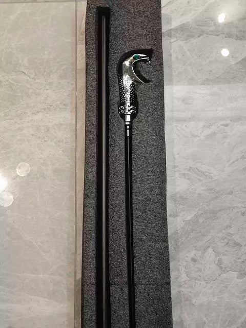 full length Harry Potter Lucius Malfoy snake cane wand metal cosplay prop