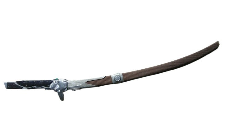 Overwatch Hanzo Genji Sword Replica 1:1 Metal Ichimonji Set 