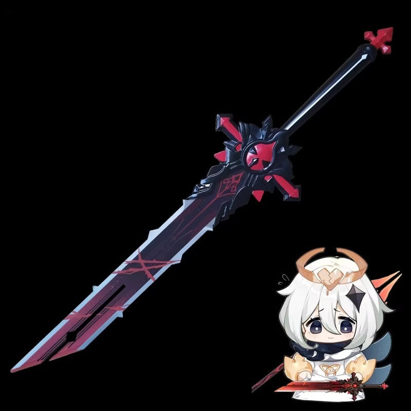 Genshin Impact Wolf’s Gravestone Sword Replica 1:1 Metal Cosplay Weapon 