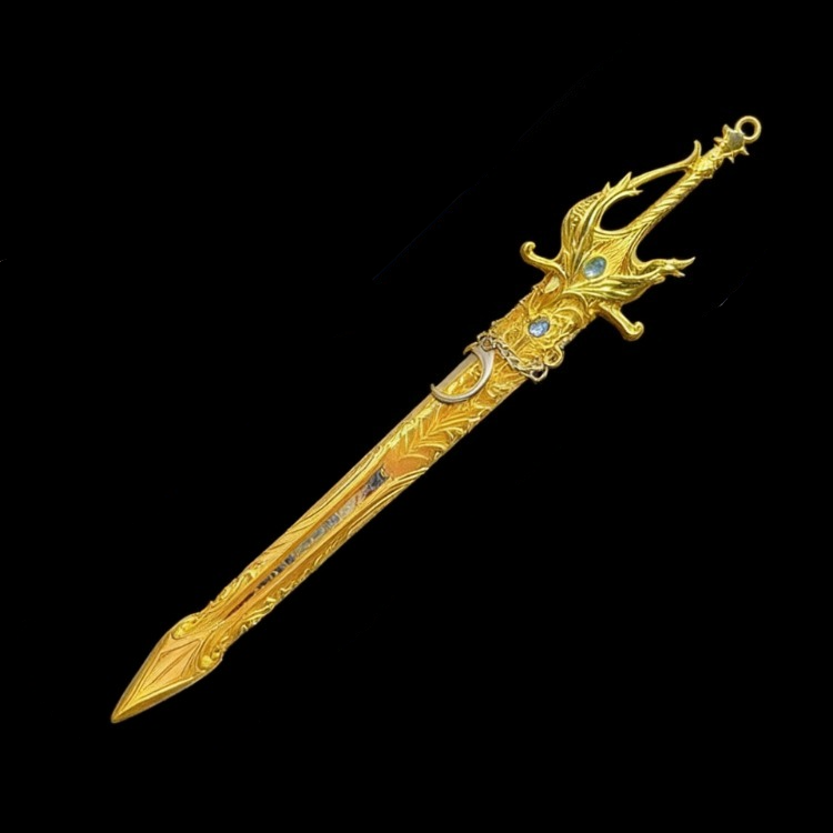 Genshin Impact Alloy Mini Sword Replica Metal Anime Collectible Prop Model 