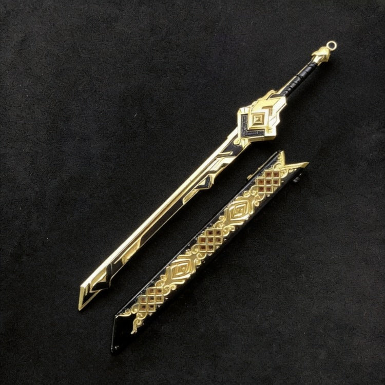 Genshin Impact Mini Weapon Replica Alloy Anime Sword Collectible 