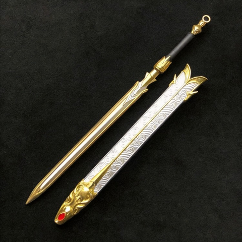 Genshin Impact mini alloy weapon replica metal blade front view collectible display model