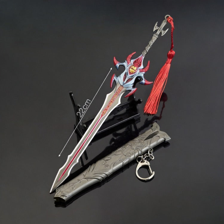 Genshin Impact Shura Demon Sword Mini Alloy Weapon Replica Collectible Display Model 