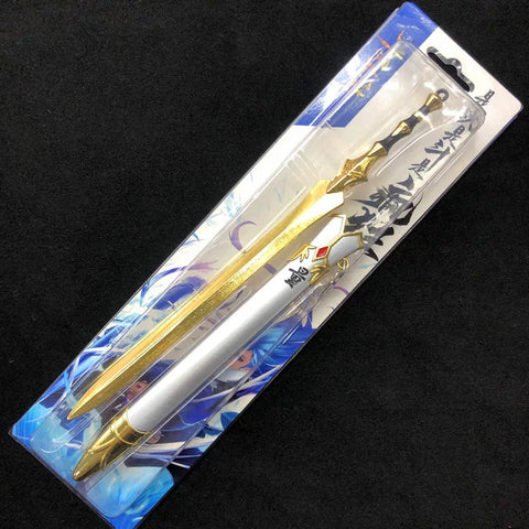 genshin impact mini weapon model with detailed sheath design anime collectible prop