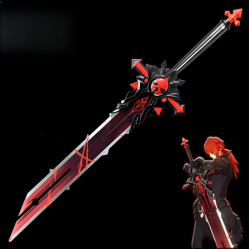 Genshin Impact Wolf’s Gravestone Sword Replica 1:1 Metal Cosplay Weapon 