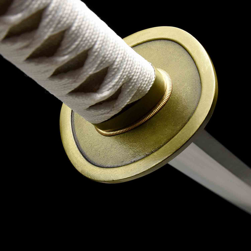 Einteiliges Roronoa Zoro Wado Ichimonji Katana – handgeschmiedeter 1095er Stahl 