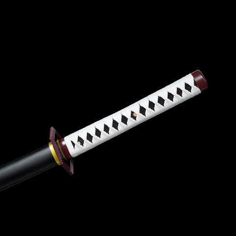 Giyu Tomioka katana handle full view hardwood tsuka anime sword