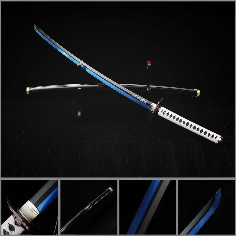 Giyu Tomioka Nichirin Schwert Dämonentöter Katana 1095 Kohlenstoffstahl 