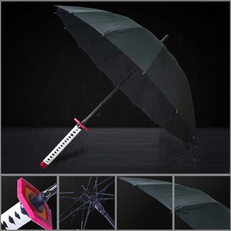 Giyu Tomioka Black Sword Umbrella 16-Rib Detachable Katana 