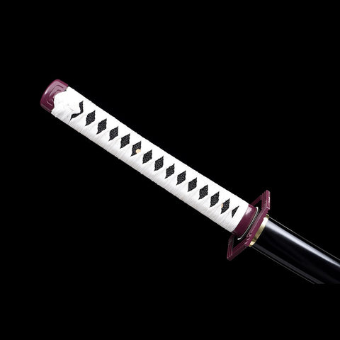 Katana handle wrapped with real ray skin samegawa