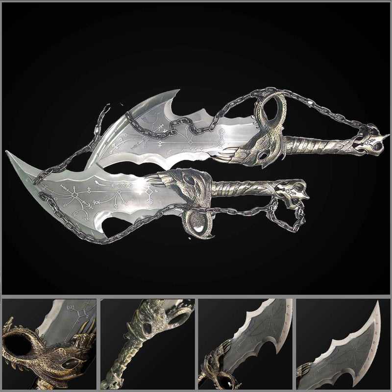 Chaos Klingen Replik – God of War Kratos Zwillingsklingen Wanddisplay 