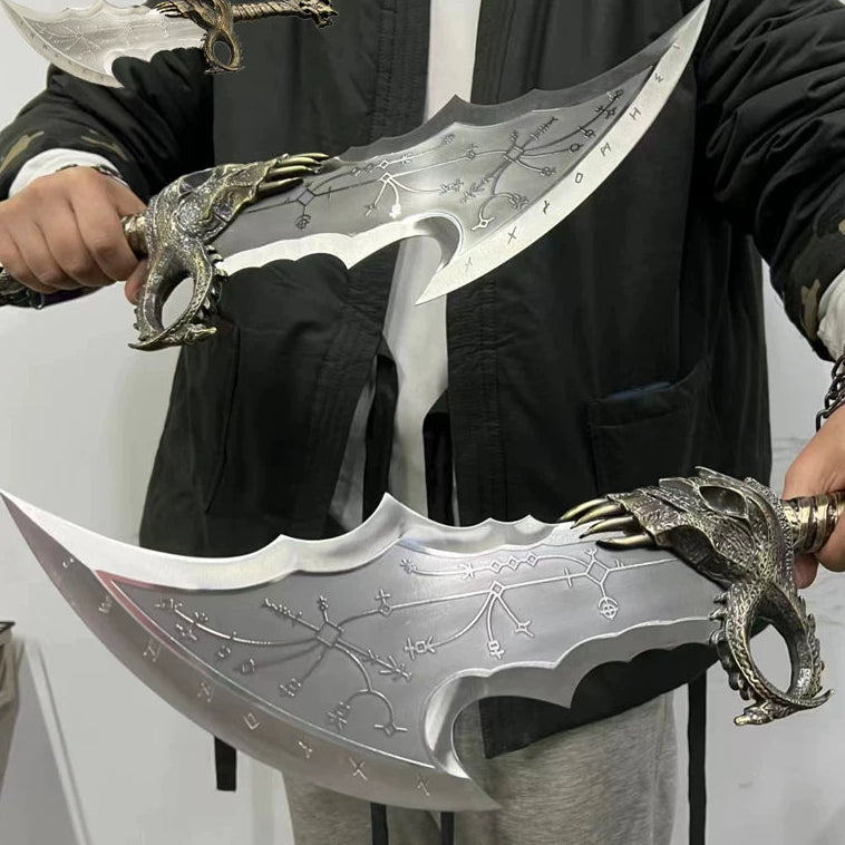 Chaos Klingen Replik – God of War Kratos Zwillingsklingen Wanddisplay 