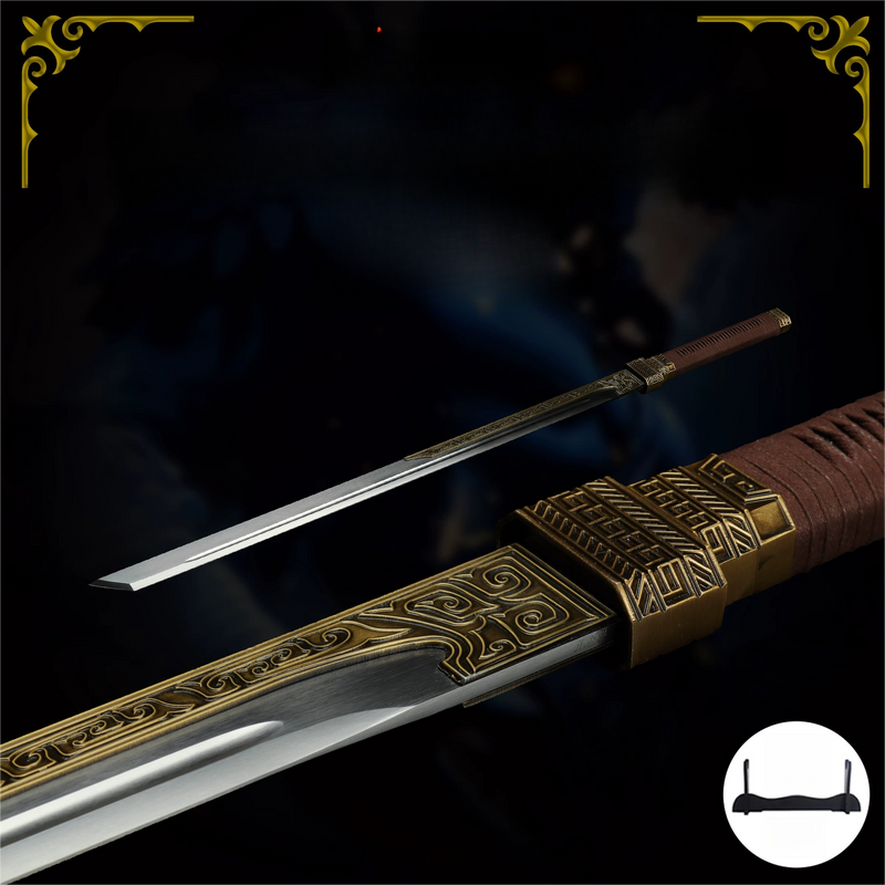 Zhan Shen Tang Heng Gold Star Blade Sword Replica Set 
