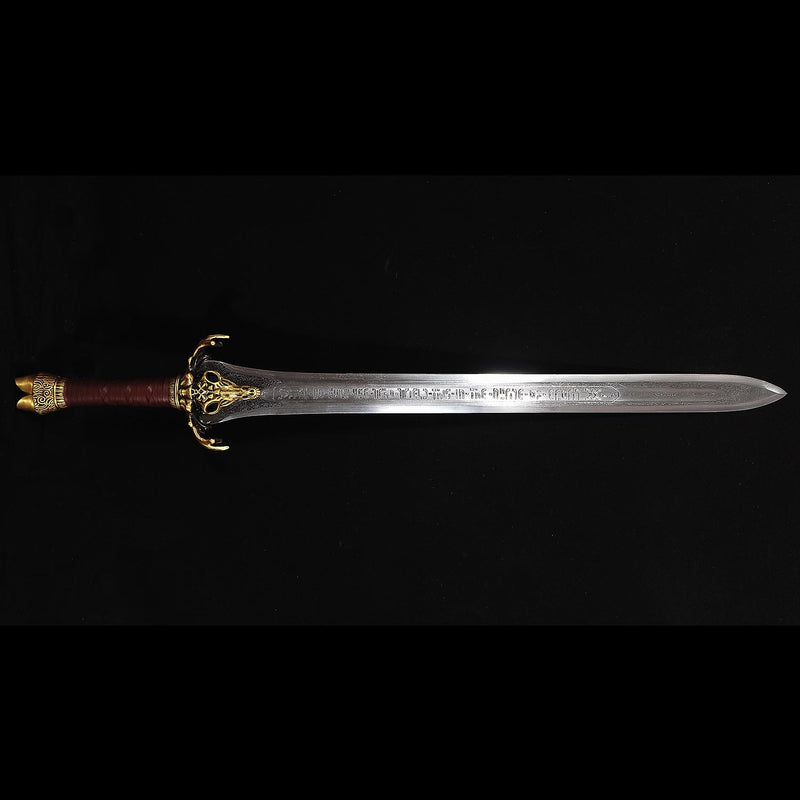 Hand Forged Conan Father's Sword – 1095 Folded Steel Battle Ready Blade 
