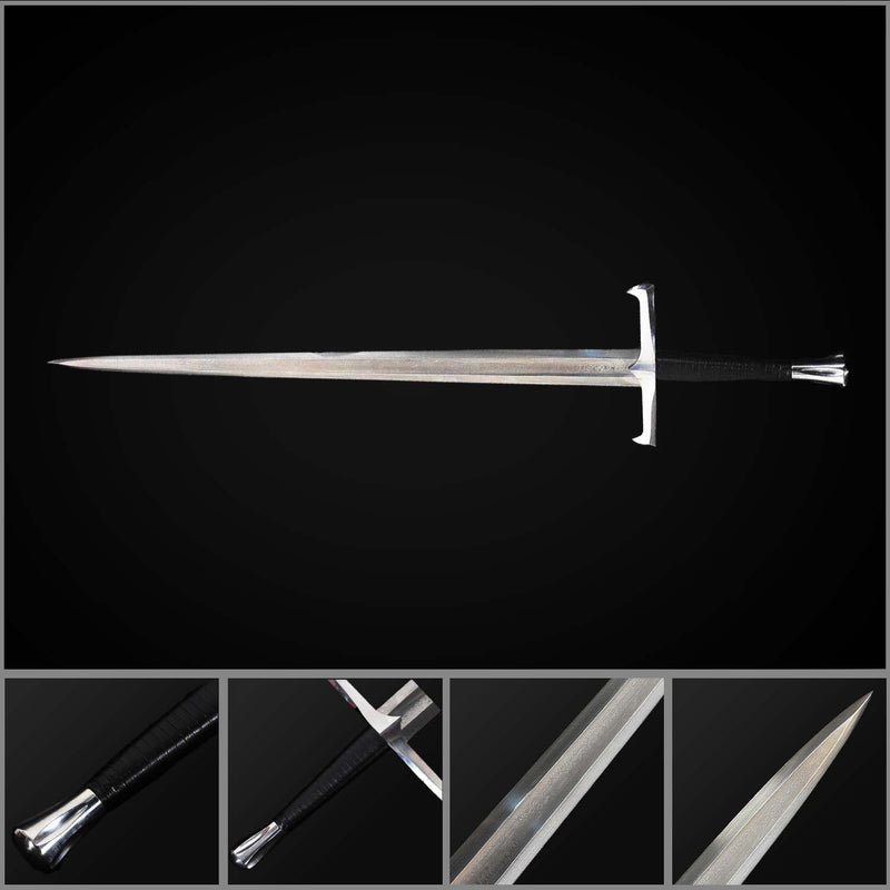 Hand Forged European Longsword – 1095 Folded Steel Medieval Battle Sword 