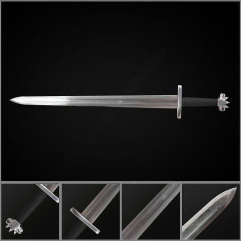 Hand forged Viking sword with 1095 folded steel blade medieval European sword replica