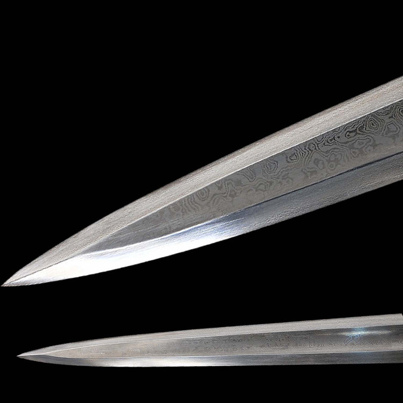 Handgeschmiedete Katana aus gefaltetem 1095er Stahl – Lehmgehärtetes, kampftaugliches Samurai-Schwert 