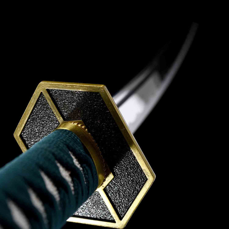 Bleach Aizen Kyoka Suigetsu Katana – Handgefertigtes Full-Tang-Schwert aus 1060-Stahl 