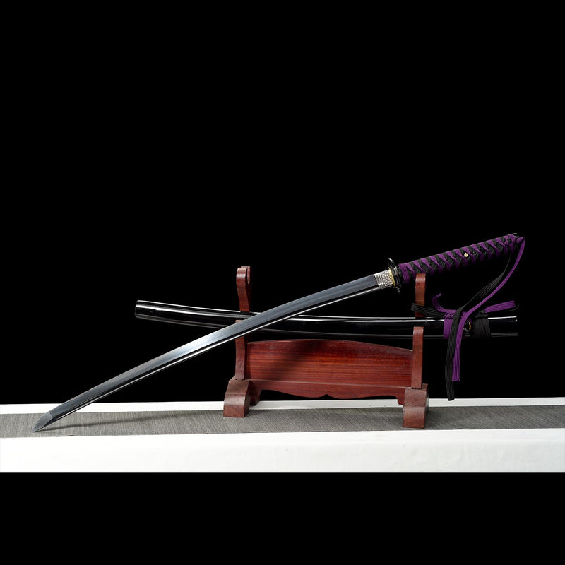 Handmade Demon Slayer Nichirin Sword – Black Anime Katana 1095 Steel Replica 
