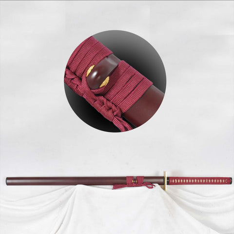 Hardwood saya scabbard for Kenshi Mortal Kombat hand forged katana sword