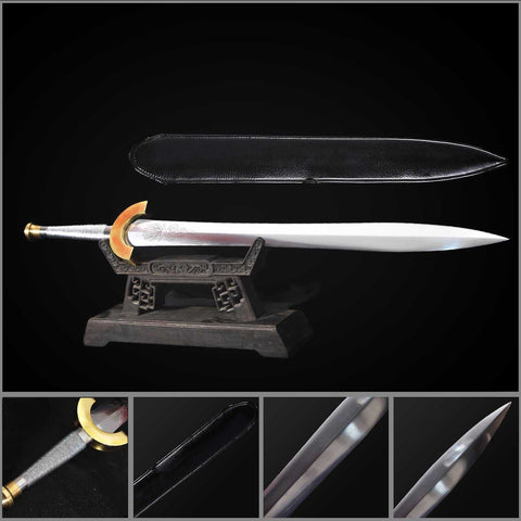 Full view of the hand forged Harpe sword replica from Clash of the Titans