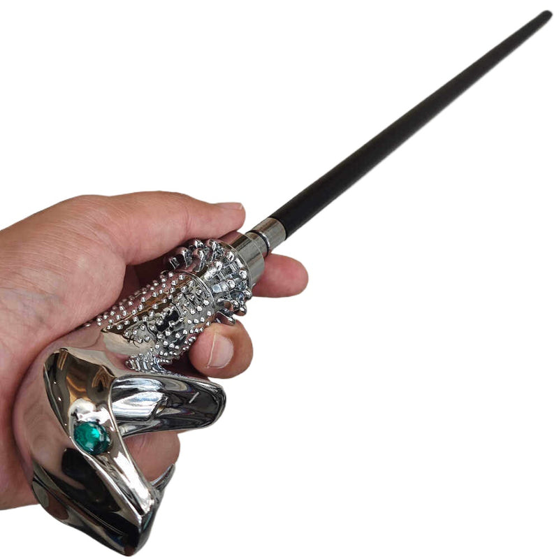 Harry Potter Lucius Malfoy Snake Cane Wand Metal Replica Collectible 