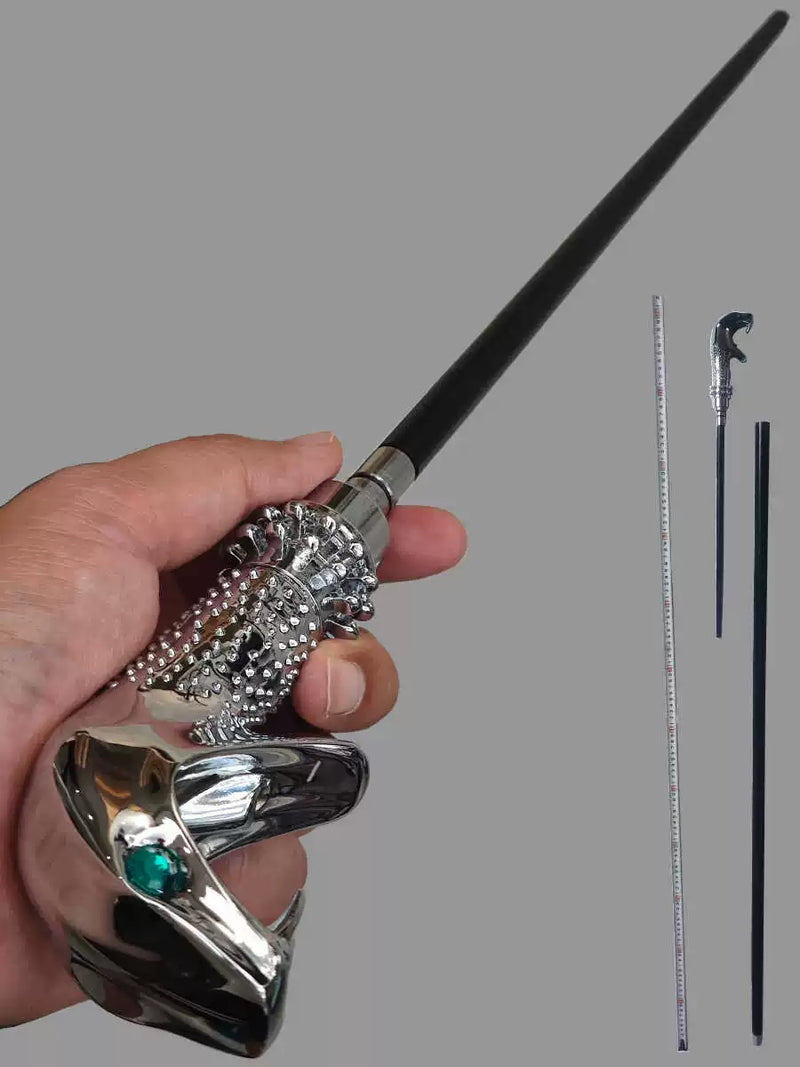 Harry Potter Lucius Malfoy Snake Cane Wand Metal Replica Collectible 