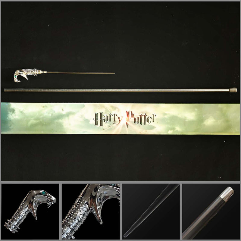 Harry Potter Lucius Malfoy Snake Cane Wand Metal Replica Collectible 