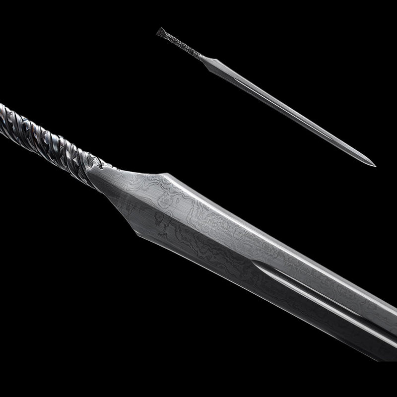 Hand Forged European Spear Sword – Folded Steel Full Tang 