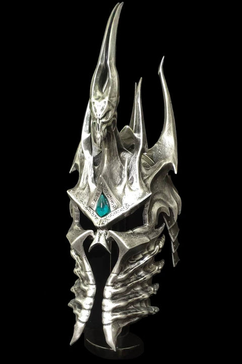 full package of lich king helm replica including helmet and display stand