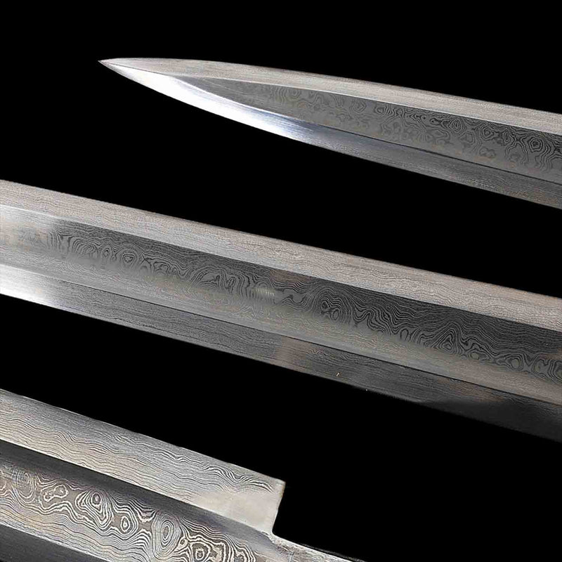Handgeschmiedete Katana aus gefaltetem 1095er Stahl – Lehmgehärtetes, kampftaugliches Samurai-Schwert 