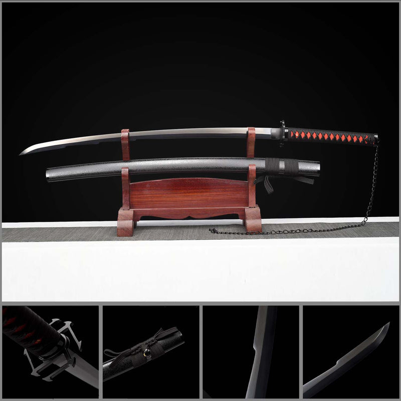 Ichigo Kurosaki Bankai Katana New Tensa Zangetsu Bleach Sword 