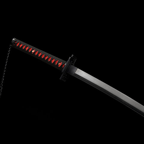 Full view of Ichigo Kurosaki katana handle with rayskin grip