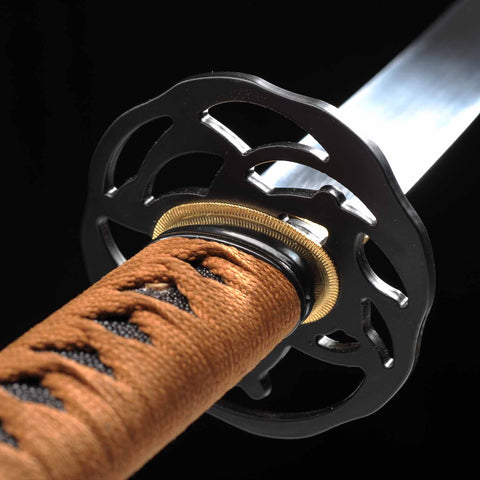 iron tsuba detail deadpool wakizashi sword japanese samurai replica