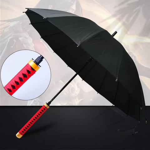 japanese anime sword umbrella for rain protection and UV sun shading