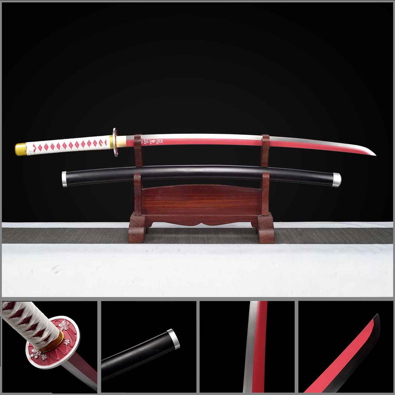 Demon Slayer Kanao Tsuyuri Nichirin Katana 1060 Carbon Steel Sword 