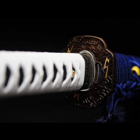Close-up showing comfortable tsuka grip and balance