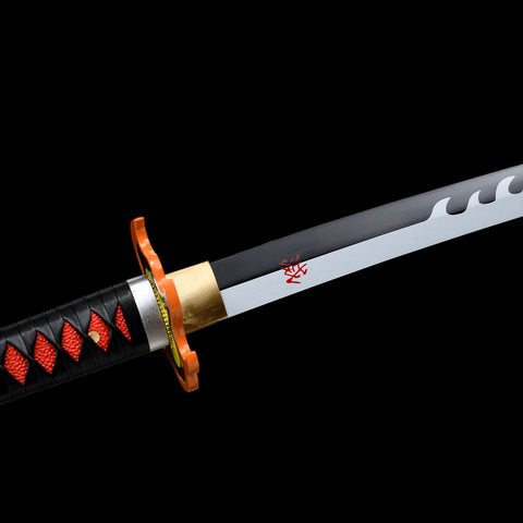 Handle wrapping detail of Tanjiro Kamado Demon Slayer katana
