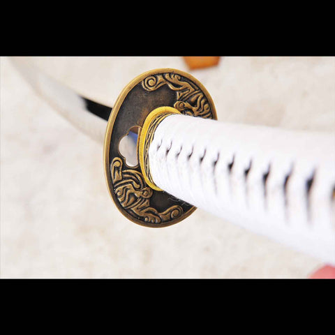 Copper tsuba detail of Yamato Katana from Devil May Cry series