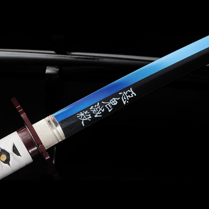 Giyu Tomioka Nichirin Schwert Dämonentöter Katana 1095 Kohlenstoffstahl 