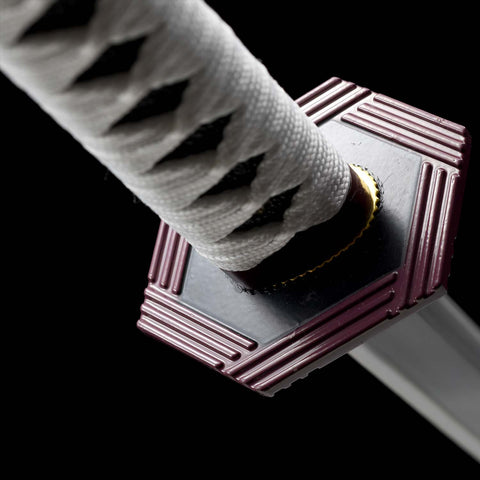 katana tsuka wrap detail Giyu Tomioka Nichirin sword fake rayskin