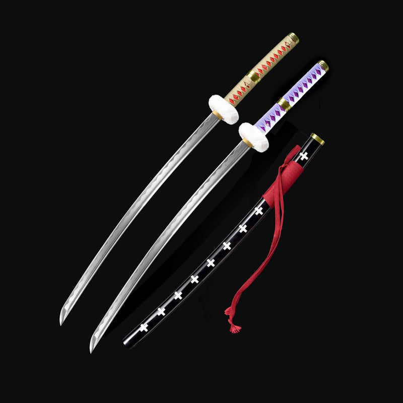 One Piece Trafalgar Law Kikoku-Schwert – Handgefertigtes Katana aus 1060er Kohlenstoffstahl 
