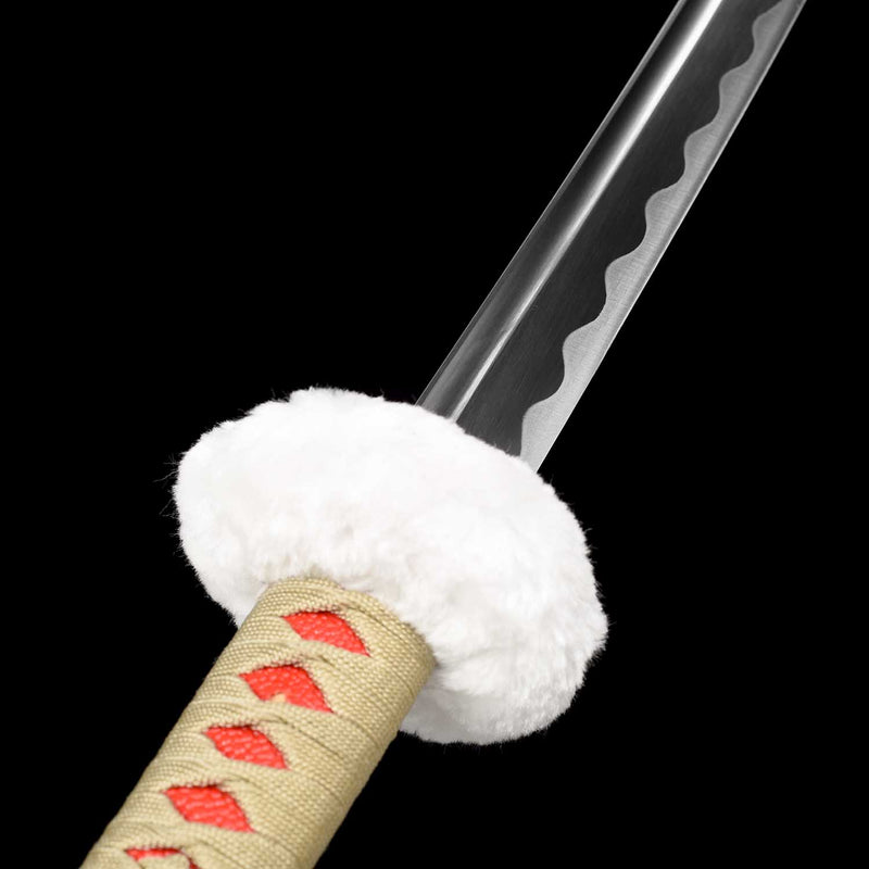 One Piece Trafalgar Law Kikoku-Schwert – Handgefertigtes Katana aus 1060er Kohlenstoffstahl 