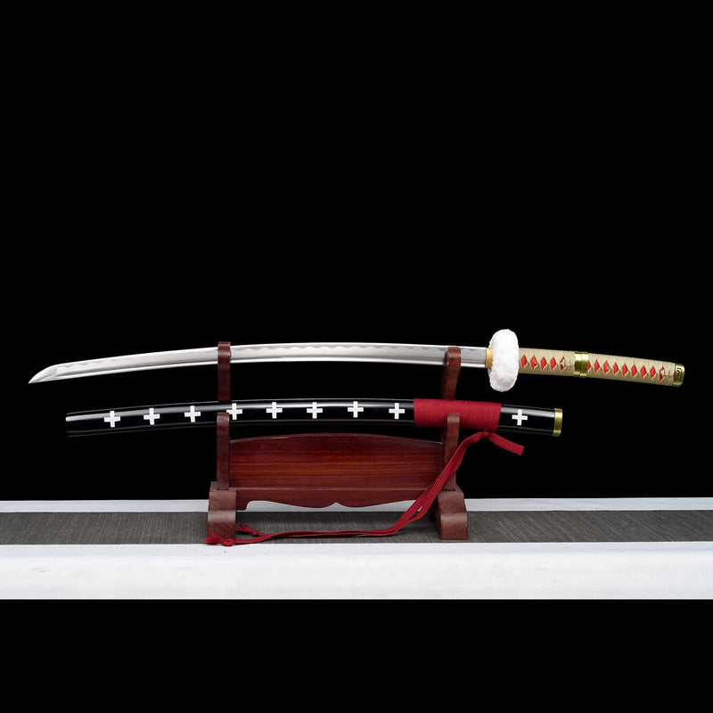 One Piece Trafalgar Law Kikoku-Schwert – Handgefertigtes Katana aus 1060er Kohlenstoffstahl 