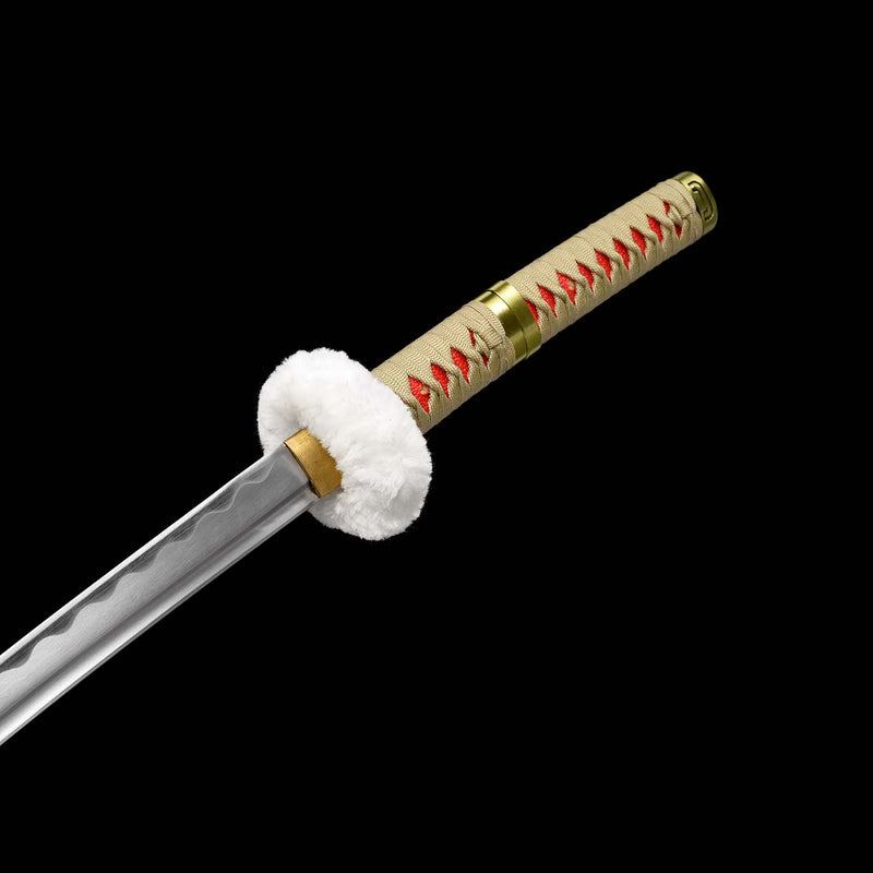 One Piece Trafalgar Law Kikoku-Schwert – Handgefertigtes Katana aus 1060er Kohlenstoffstahl 